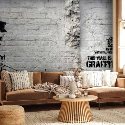 Fototapete - Banksy - Graffiti Area