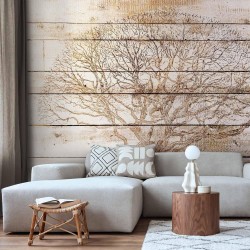 Fototapete - Tree on Boards