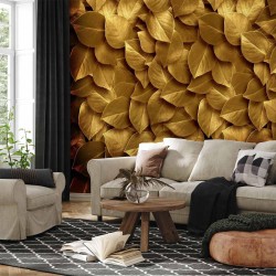 Fototapete - Golden Leaves