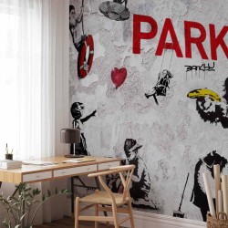 Fototapete - [Banksy] Graffiti Diveristy