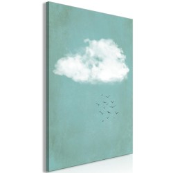 Leinwandbild - Cumulus and Birds (1 Part) Vertical