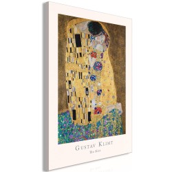 Leinwandbild - Gustav Klimt - The Kiss (1 Part) Vertical