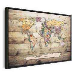 Leinwandbild - World Map: Colourful Continents