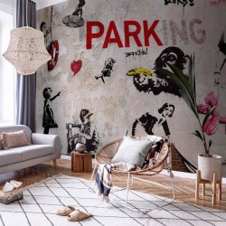 Fototapete - [Banksy] Graffiti Collage