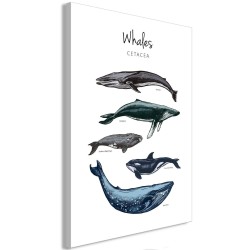Leinwandbild - Whales (1 Part) Vertical