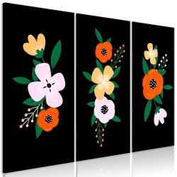 Leinwandbild - Colorful Bloom (3 Parts)