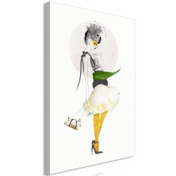 Leinwandbild - Yellow Stocking (1 Part) Vertical