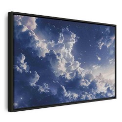 Leinwandbild - Starry Clouds and Delicate Light Over a Corner of the Sky