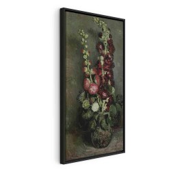 Leinwandbild - Vase of Hollyhocks (Vincent Van Gogh)