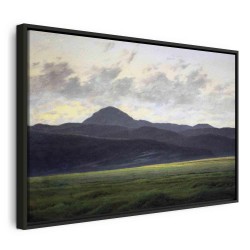 Leinwandbild - Berglandschaft in Böhmen (Caspar David Friedrich)
