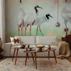 Fototapete - Cranes in Pastels
