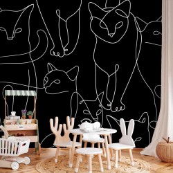 Fototapete - Cat Habits - First Variant