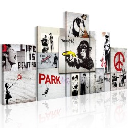 Leinwandbild - Street Crimes: Banksy Art