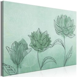 Leinwandbild - Three Flowers (1 Part) Wide