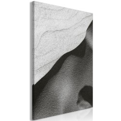 Leinwandbild - Desert Shadow (1-part) - Black and White Landscape of Endless Sand