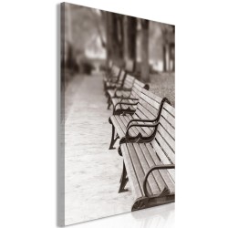 Leinwandbild - Park Benches (1 Part) Vertical