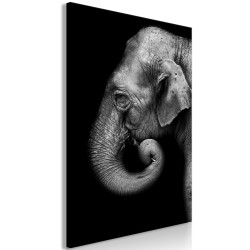 Leinwandbild - Portrait of Elephant (1 Part) Vertical