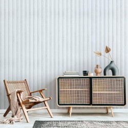 Tapete - Wooden Texture - Symmetrical vertical lines on a white background