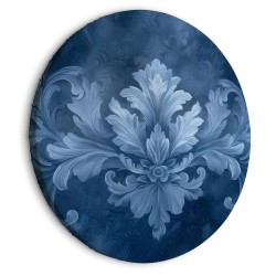 Rundes Bild - Ornament in Blue and Cool Colors: Dark Blue Decoration