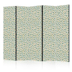 Paravent - Giraffe Pattern - Animal Pattern in Turquoise Spots on a Light Background