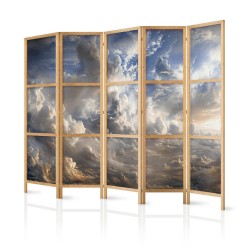 Japanischer Paravent - Golden Reflections on Clouds Foretelling Dusk