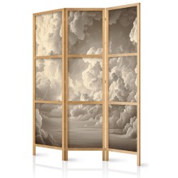 Japanischer Paravent - Whisper of Illuminated Clouds: Soft Play of Light in the Theater of the Heavens