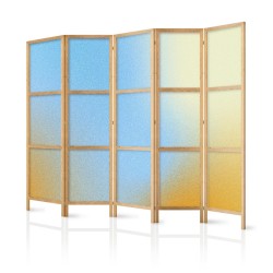 Japanischer Paravent - Energetic Gradient - Gradient Composition in Vibrant Colors