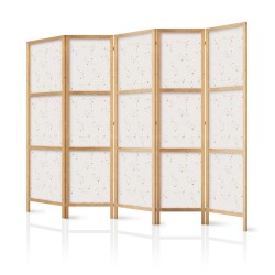 Japanischer Paravent - Star Map - Delicate Constellations in Warm Shades