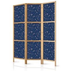Japanischer Paravent - Cosmic Inspirations - Pattern with Stars and Constellations on a Dark Background