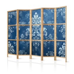 Japanischer Paravent - Retro Ornament - Decorative Motif in Worn Blues