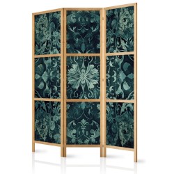 Japanischer Paravent - Oriental Pattern Carpet - Emerald Ornaments and Worn Patterns