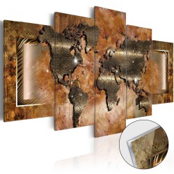 Acrylglasbild - Steel Map