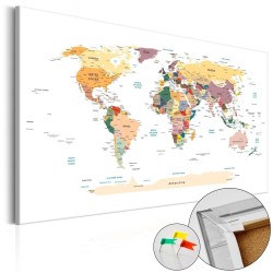 Korkbild - World Map
