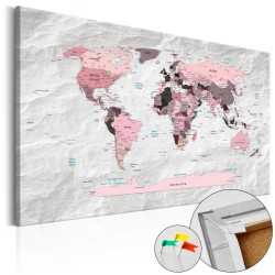 Korkbild - Pink Continents
