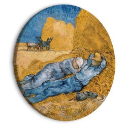 Rundes Bild - Noon: Rest from Work (Vincent Van Gogh)