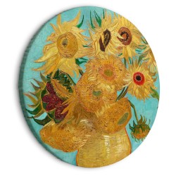 Rundes Bild - Vase with Twelve Sunflowers (Vincent van Gogh)