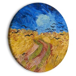 Rundes Bild - Wheat Field With Crows, Vincent Van Gogh - Summer Countryside Landscape