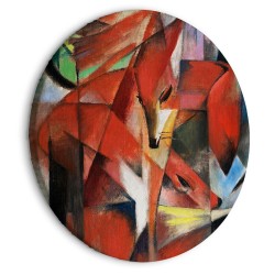Rundes Bild - The Foxes (Franz Marc)