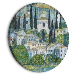 Rundes Bild - Church in Cassone, Gustav Klimt - German Architecture by the River