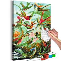Malen nach Zahlen - Hummingbird Family