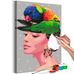 Malen nach Zahlen - Parrot on the Head