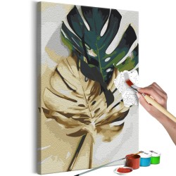Malen nach Zahlen - Golden Monstera