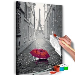 Malen nach Zahlen - Paris (Red Umbrella)
