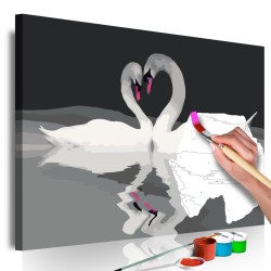 Malen nach Zahlen - Swan Couple