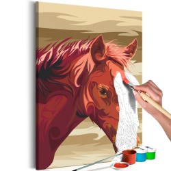 Malen nach Zahlen - Brown Horse
