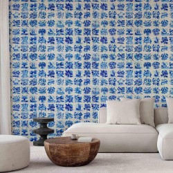 Fototapete - Azulejos tiles – traditional Portuguese ceramic tiles