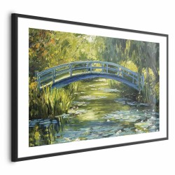 Poster - Impressionist bridge - painting of a bridge against a picturesque background