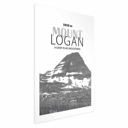 Poster - The majestic Mount Logan mountain peak, crown of mountains, mountain landscape