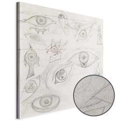 Leinwandbild - Frida Kahlo – Drawing of Eyes