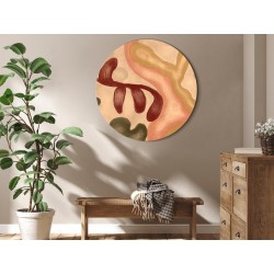 Rundes Bild - Colorful shapes – worn-out figures in lime wash technique